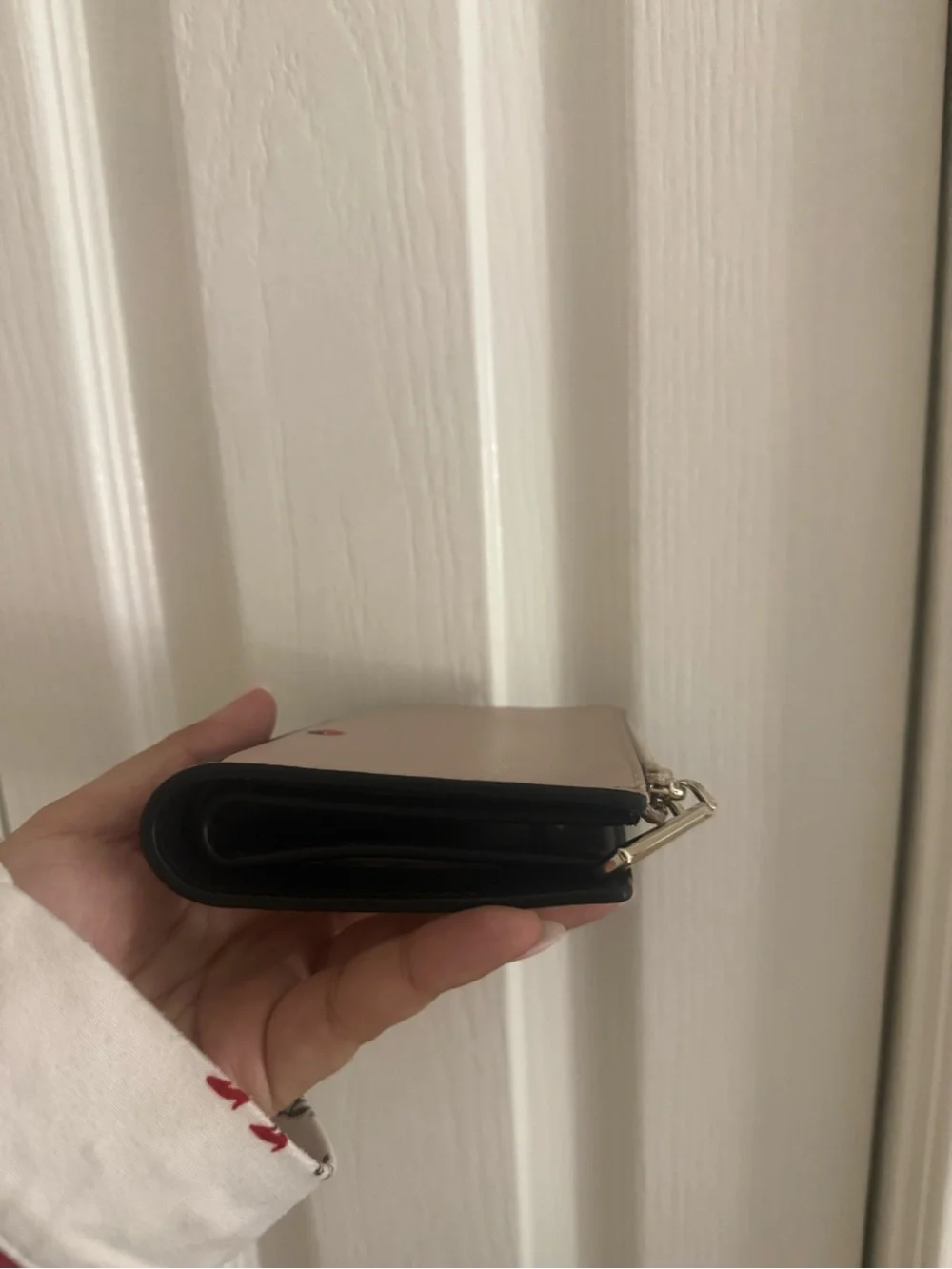 kate spade pink and black Minnie Mouse Zip Around Wallet